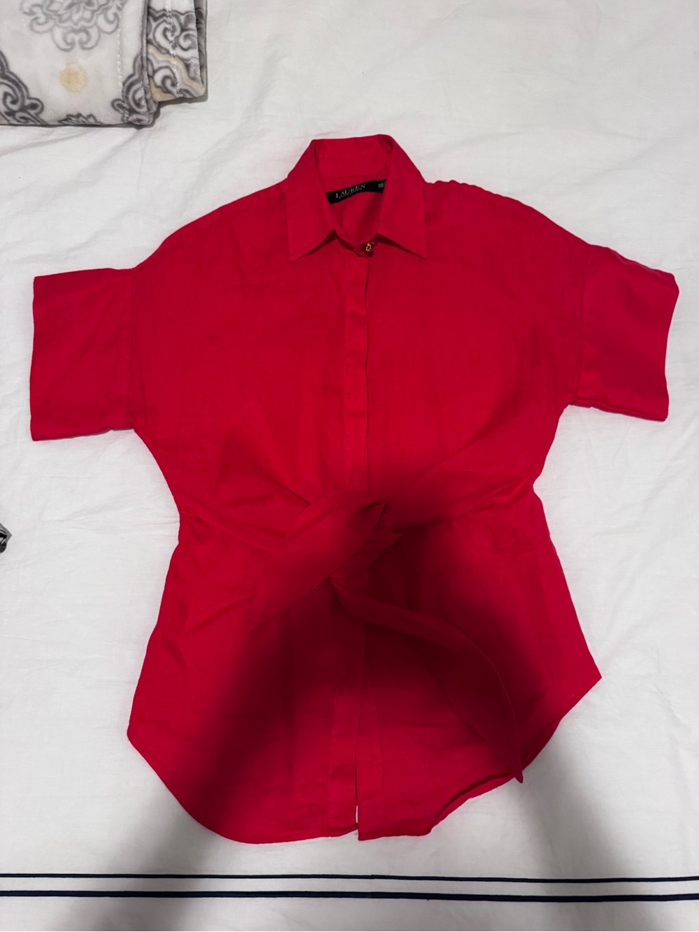 Ralph Lauren linen twist front shirt